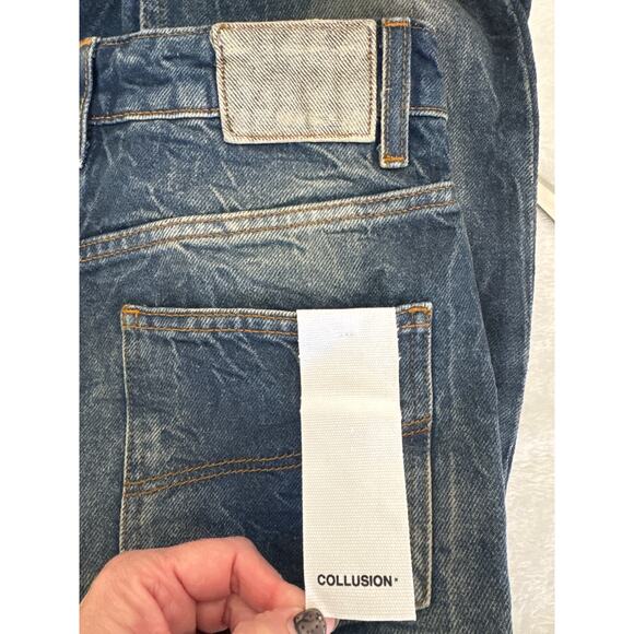 NWT Collusion Womens High Rise Bootcut Leg Jeans Washed Blue Size 4 - Picture 5 of 8